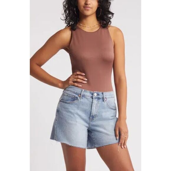 BP. Butter Tank Bodysuit In‎ Brown Topaz Size M NWT - Picture 1 of 2